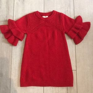18mo. Red Bell sleeve sweater dress